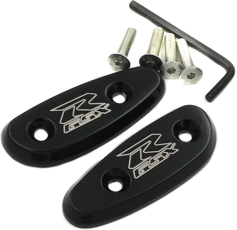 HASkulle Motorcycle Parts Mirror Block Accessories Brackets Off Base Plates for Suzuki GSXR 600 750 1000 GSX-R 2001-2004, Black - Image 1